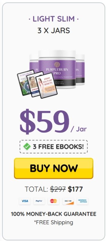 PurpleBurn Pro price 3 jars pack for consistent wellness routine